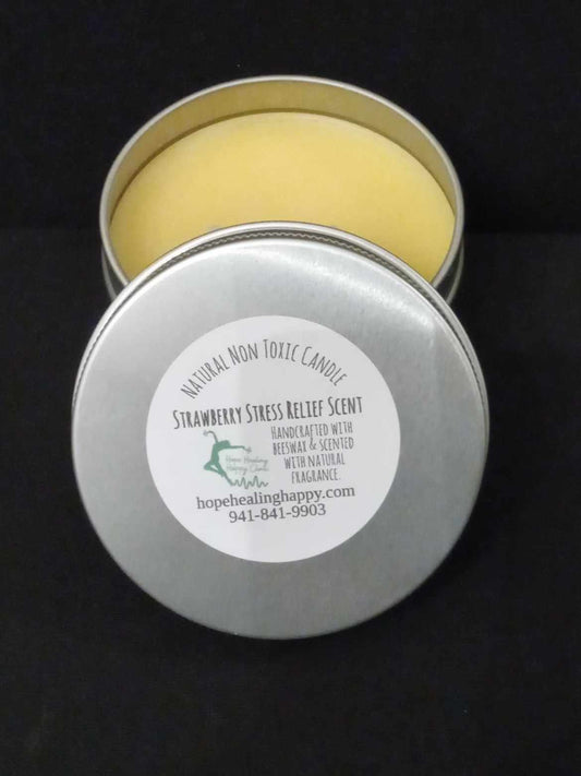 Natural, Non-Toxic Candle (Strawberry Stress Relief Scent)